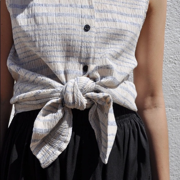 NWT Rachel Comey Bosa Shirt in Faded Stripe - Picture 4 of 16